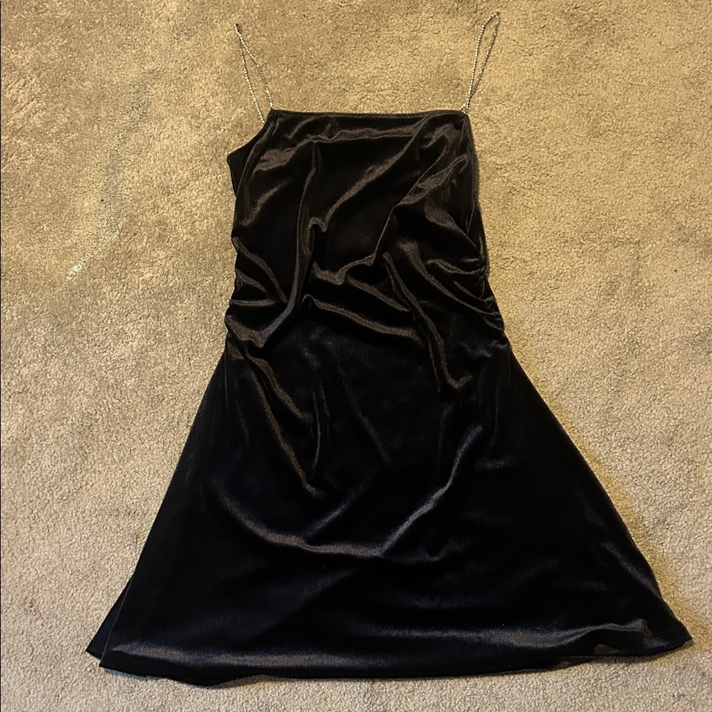 Elegant Black Velvet Dress